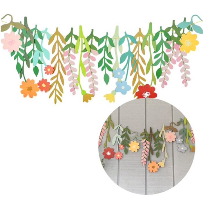 프루마 꽃 페이퍼 가랜드