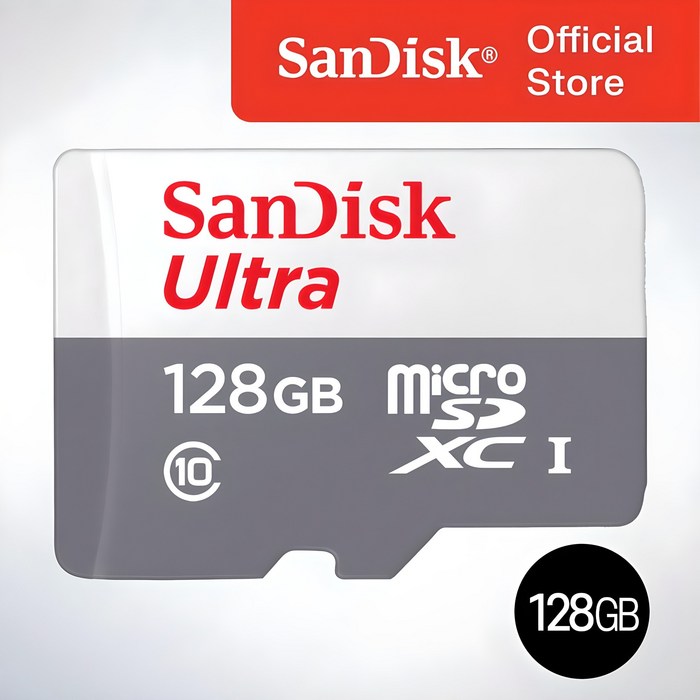 샌디스크코리아 공식인증정품  마이크로 SD카드 SDXC ULTRA 울트라 QUNR 128GB