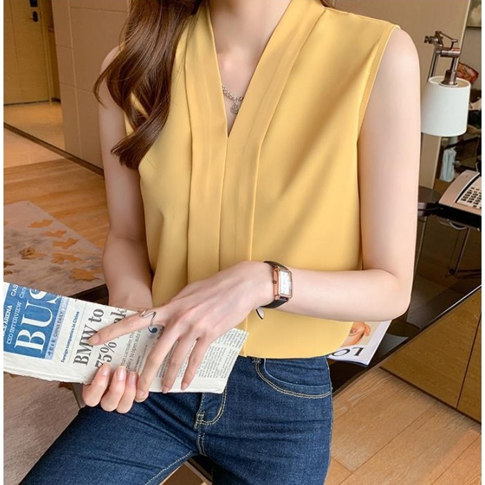 면접블라우스 민소매블라우스 여성블라우스