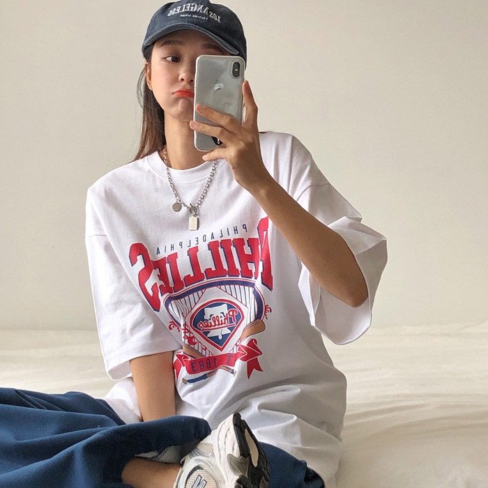 러브앤시티 남녀공용 필라델피아 반팔티 오버핏 유니크 티셔츠 박스티 빅사이즈