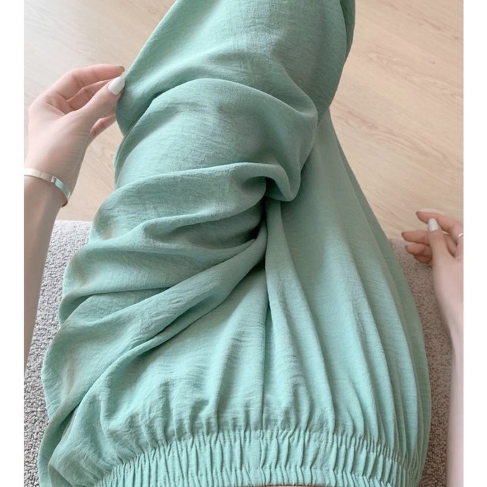 바바 체형커버 살랑살랑 여성 와이드 밴딩 팬츠 냉감소재