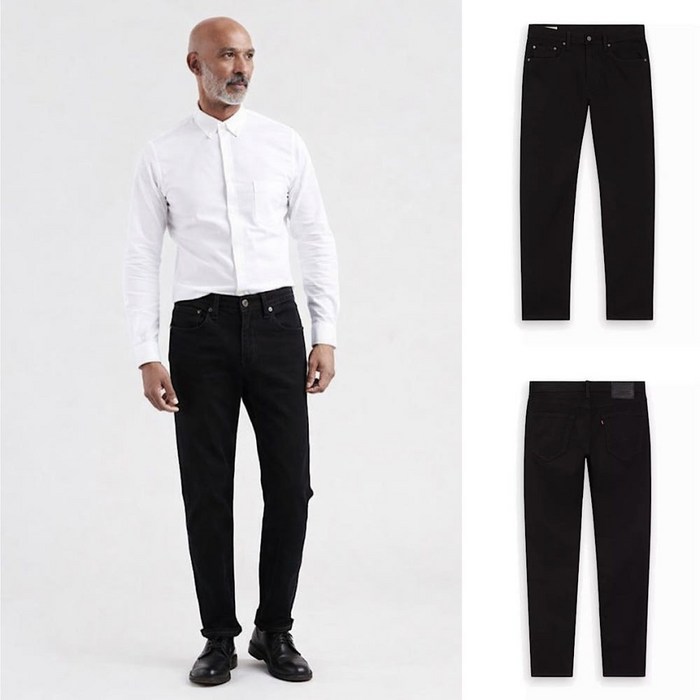 리바이스 502 테이퍼드 남자 블랙진 295070031