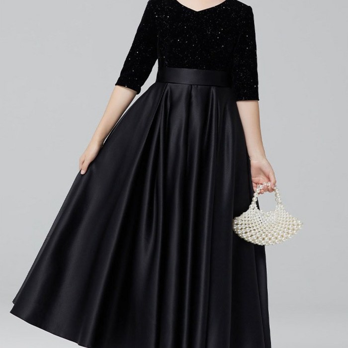 삐삐네옷가게 여아 주니어 엘레강스 블랙 리본 드레스