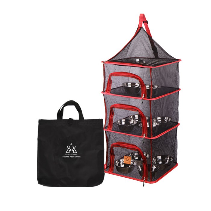카즈미 메쉬 사각 캠핑용 식기건조망