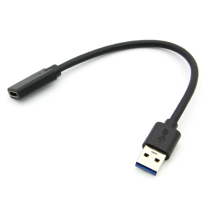 컴스 USB 3.1 C타입 F to 3.0 A M 변환젠더 케이블 20cm