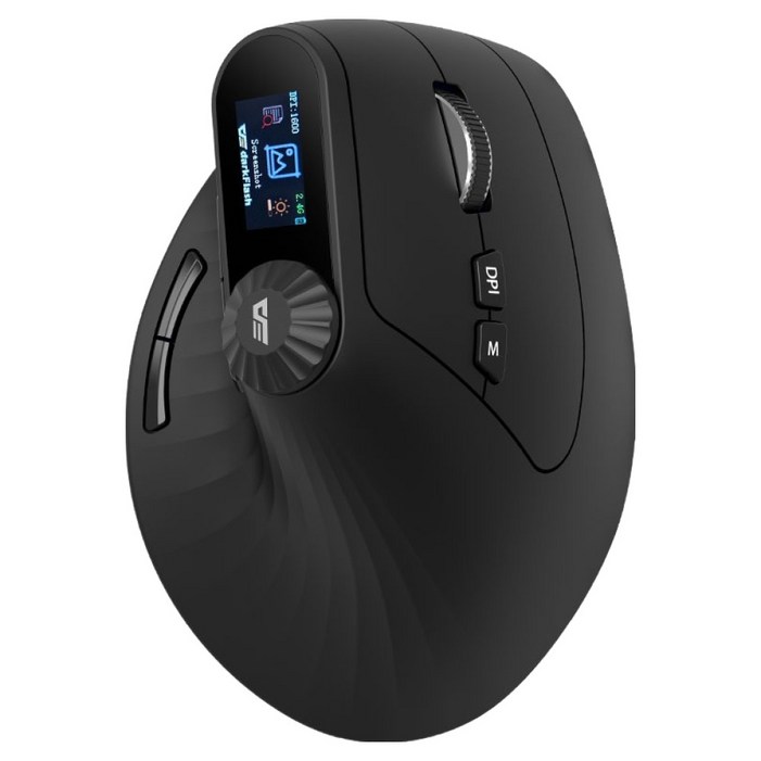 다크플래쉬 인체공학 버티컬 무선 블루투스 마우스, 블랙