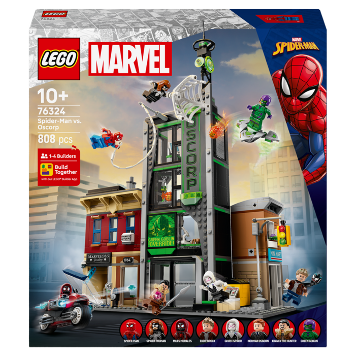 레고 슈퍼히어로 마블 76324 스파이더맨 대 오스코프, 혼합색상, 1개