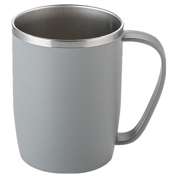 생활업글연구소 스테인레스 심플 양치컵, 그레이, 1개