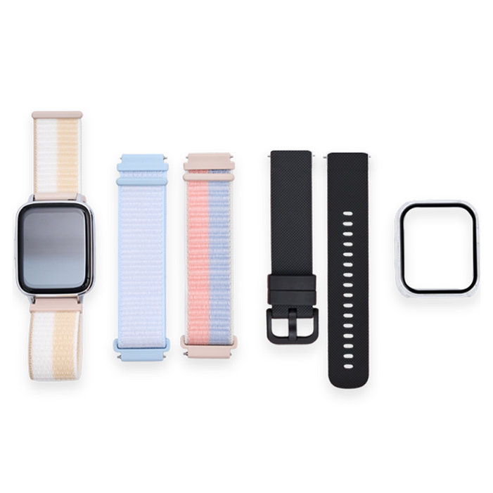 우먼스9999 통화가능 퍼스트워치V2 풀패키지 세트, 블랙, 4.31cm, 블루투스