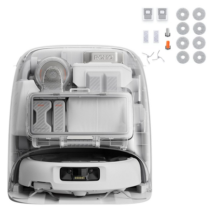 DJI ROMO P 로봇청소기  액세서리 키트 세트, 투명  화이트청소기, 단일색상키트, CR8E