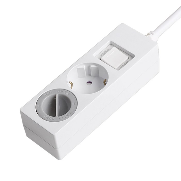 스윗홈 국내생산 과부하차단 절전 멀티탭 2구  안전커버 1p, 1.5m, 혼합색상, 1개