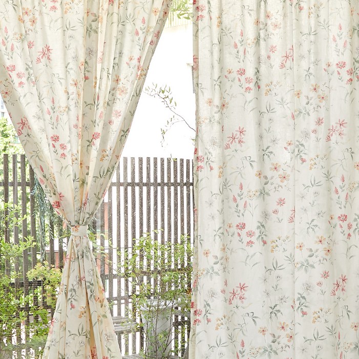 바자르 모로코 광목 가리개 커튼