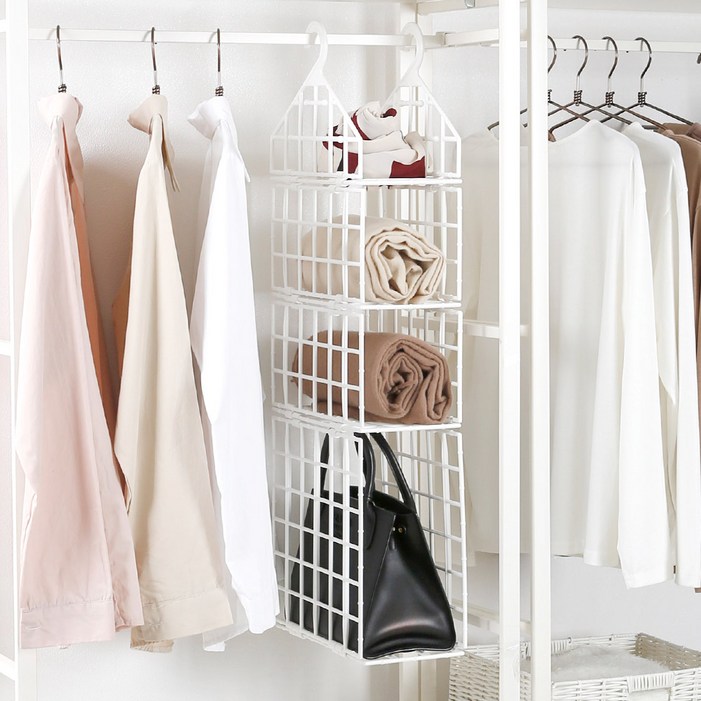 홈앤하우스 옷장안 선반행거 하프 대1소2단 세트