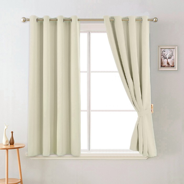 코멧 홈 단열 아일렛 암막 커튼 2개입