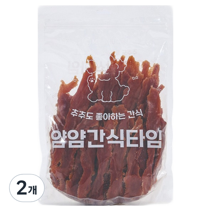미스터추추 강아지 얌얌간식타임 대용량간식, 1kg, 2개, 오리가슴살육포