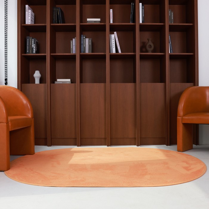 엄마가만든집 먼지없는 에그쉘 타원형 극세사 러그