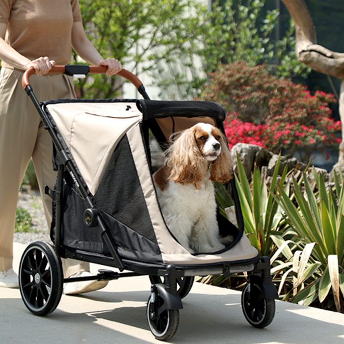 피카노리 반려동물 프리미엄 루키 저상형 웨건 유모차 PECA1093