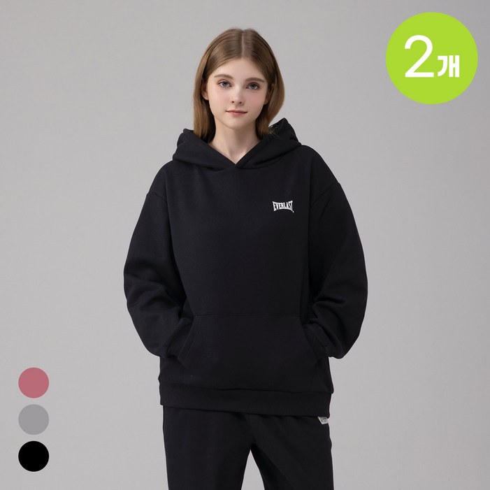 에버라스트 11 여성 기모 후드티 캥거루 스웨트셔츠