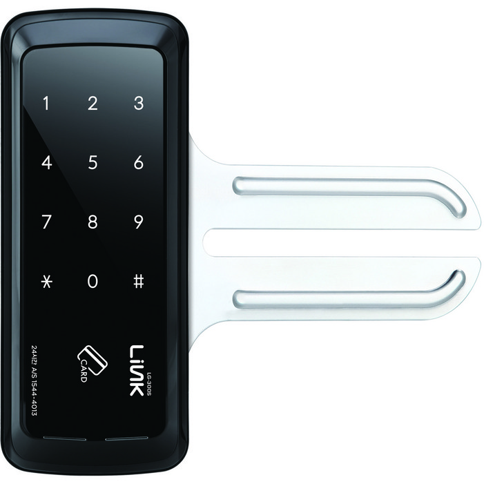 유니코 링크 LG300S 보조키 유리문도어락 양문형도어락 날개형 카드키