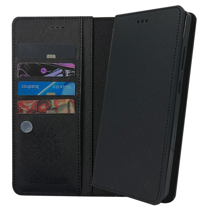 갤럭시S25엣지 쏠 사피아노 천연 소가죽 카드 지갑 플립 케이스