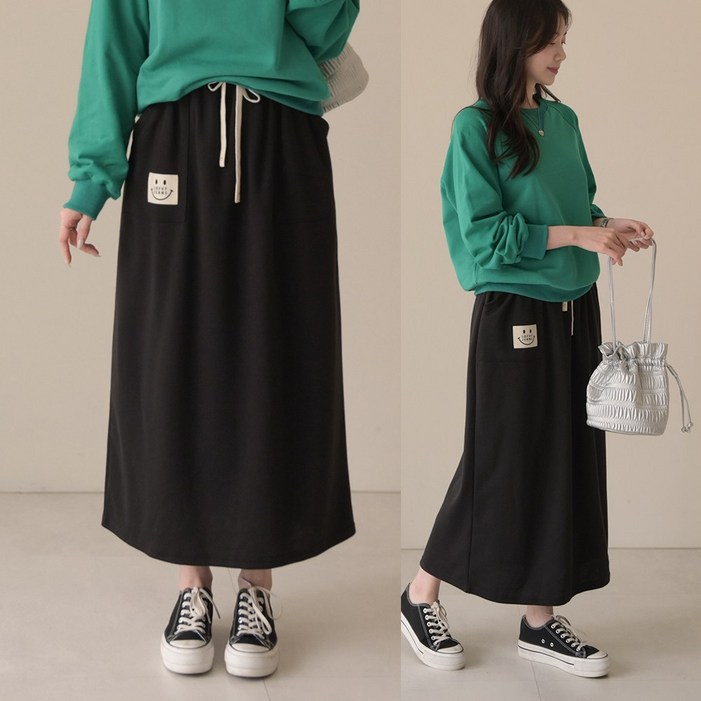 데일리앤 토리움 밴딩 A라인 뒷트임 여성 스커트 스트링 캐주얼 롱치마 데일리앤 토리움 밴딩 A라인 뒷트임 여성 스커트 스트링 캐주얼 롱치마