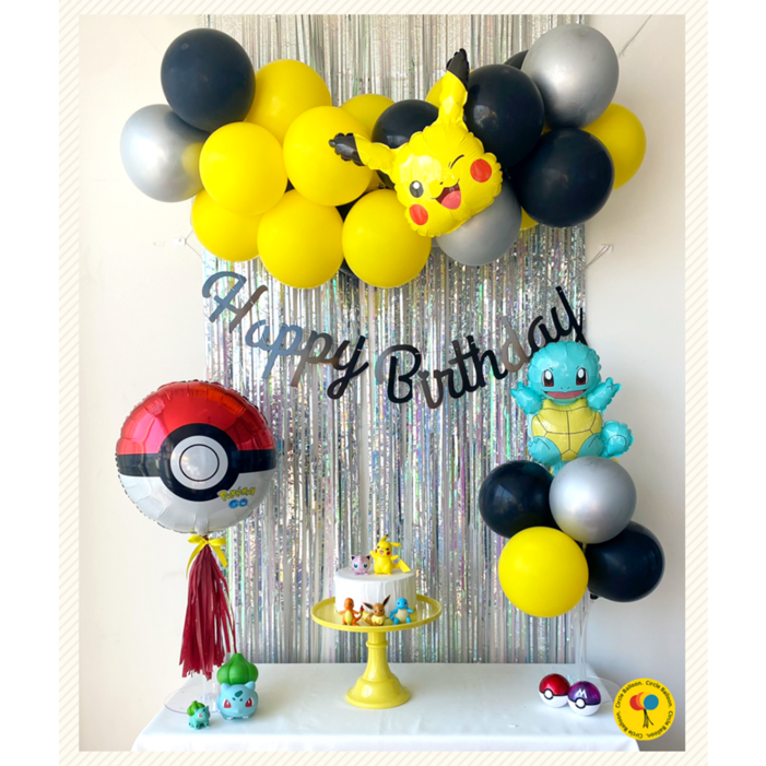 포켓몬스터 백만볼트 꼬북이 풍선세트 생일파티 풍선세트 풍선가랜드