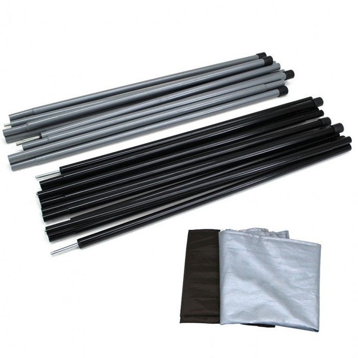 캠프21 타프 폴대 세트 사이드 폴대 4개 1세트, 추가폴대4p그레이