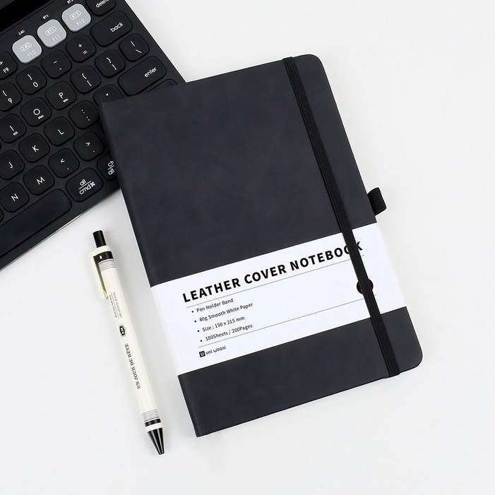 어니우니 A5 가죽 회사 업무용 노트 하드커버 만년 다이어리