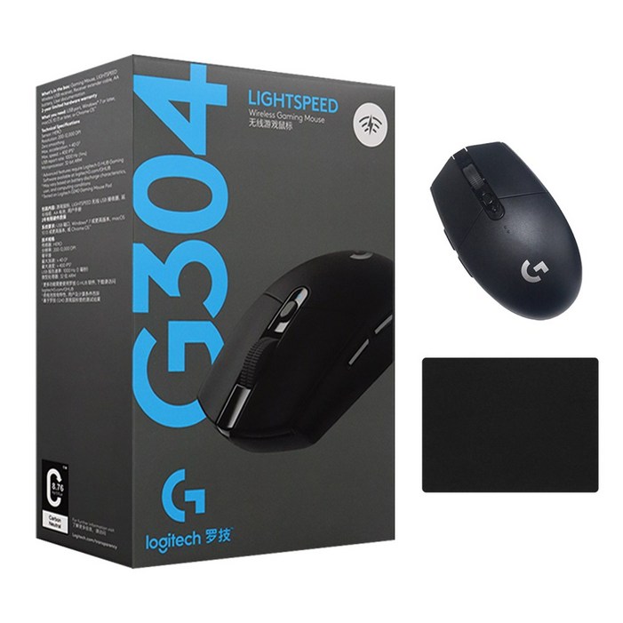 로지텍 G304 LIGHTSPEED 게이밍 무선 마우스 병행 정품박스  스토리링크 마우스패드