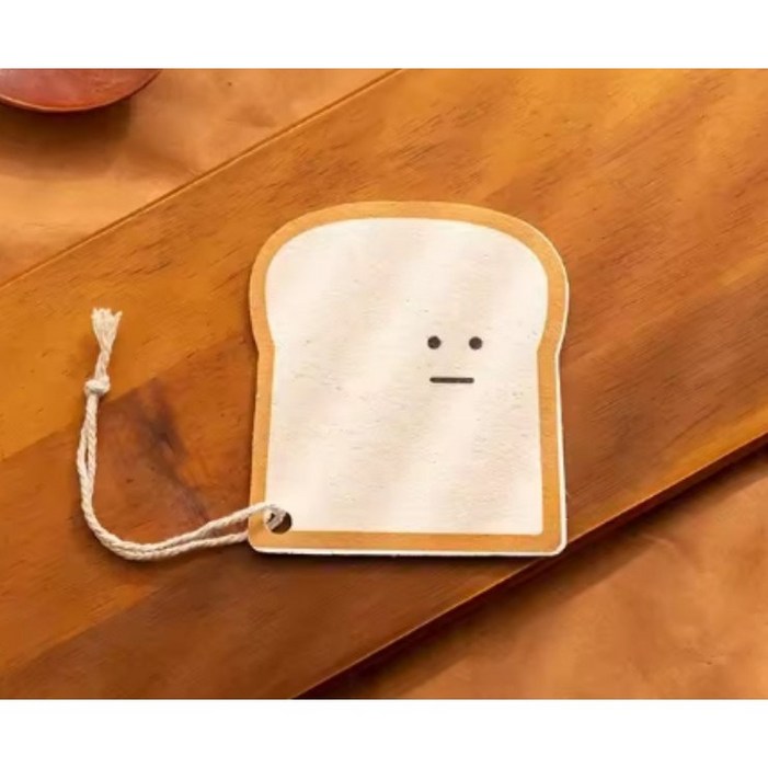 친환경 수세미 주방장식 귀여운 식빵 스펀지 천연펄프, 베스트 2종 x 2개, 무심이와 스마일, 1세트, 4개입