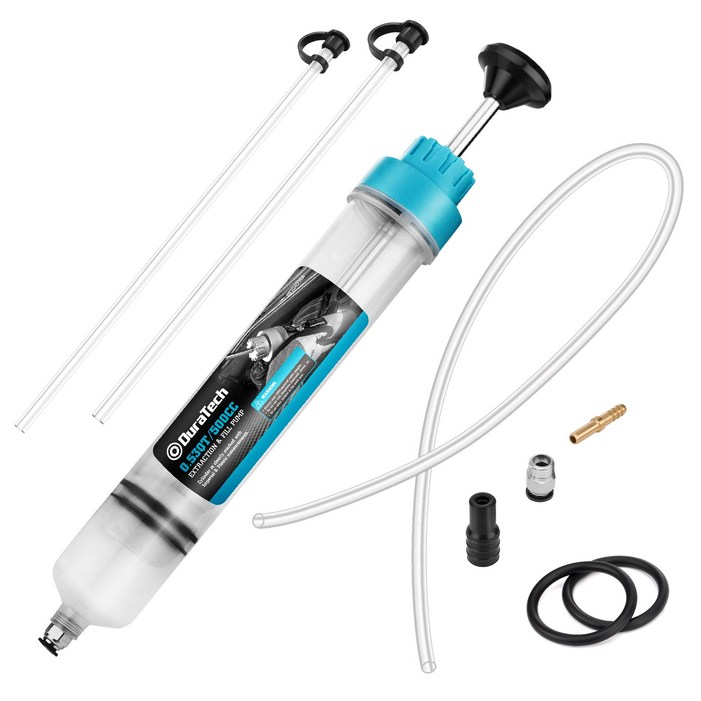 DuraTech 500CC 오일 흡입기 자동차 용품 수리공구 수동 오일흡입기 자동차 엔진오일 추출기 산업용 공업용 주입기 주사기