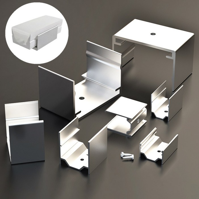 5-50 개/몫 스트립 라이트 U 모양 장착 버클 알루미늄 프로파일 고정 클립 LED 네온 램프베이스 홀더 브래킷 피팅