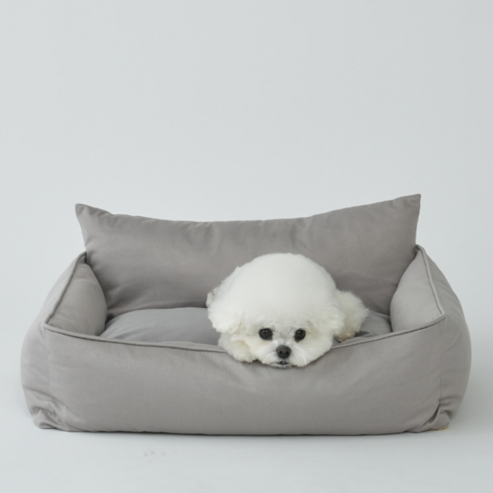 런레이더 반려동물 방석 커버분리 꿀잠 방석, 그레이, 1개