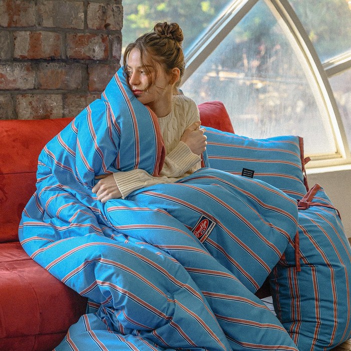 프레피 스트라이프 사계절 이불단품 SSQ 4컬러