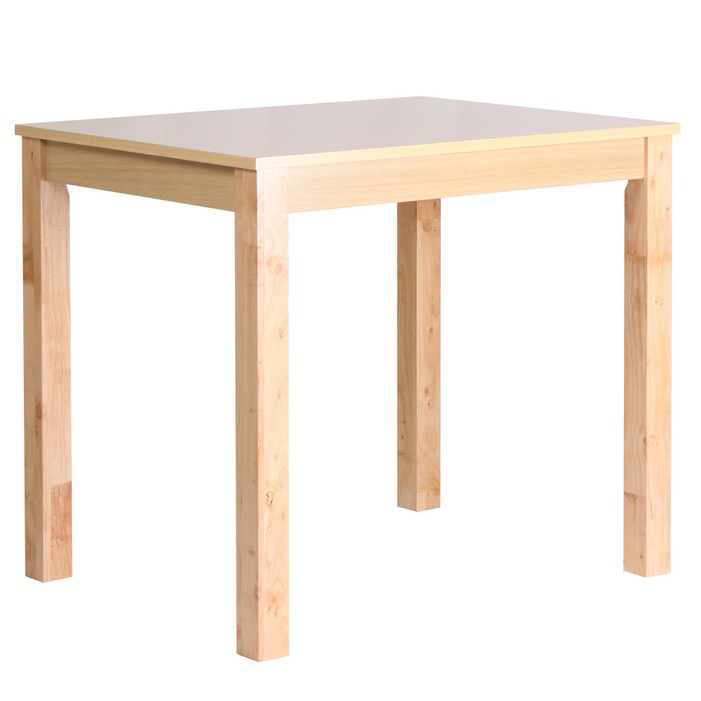 캐빈 2인테이블 고무나무 원목 식탁, 네추럴, 2인용