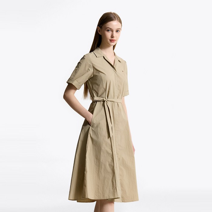 타미힐피거 나일론 벨트 셔츠 드레스 T22F1TDR070WT2AEG