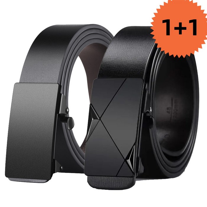 11 고급 가죽 캐주얼 정장 벨트 자동 끈 2개