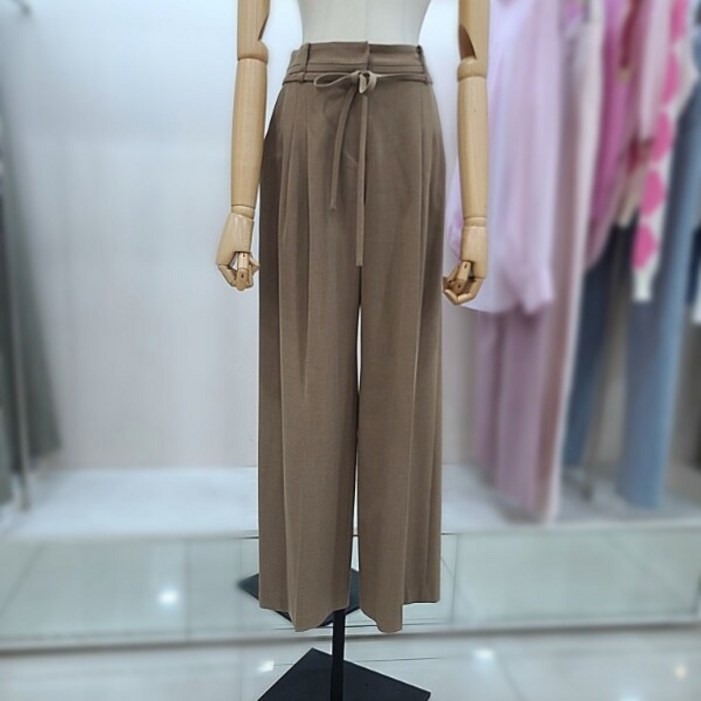 잇미샤 잇미샤  벨티드 투턱 팬츠(ITOAWPT781)_DG