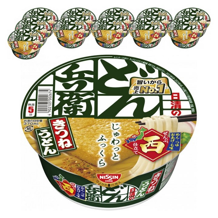 닛신 돈베이 키츠네 우동 서일본 한정, 12개