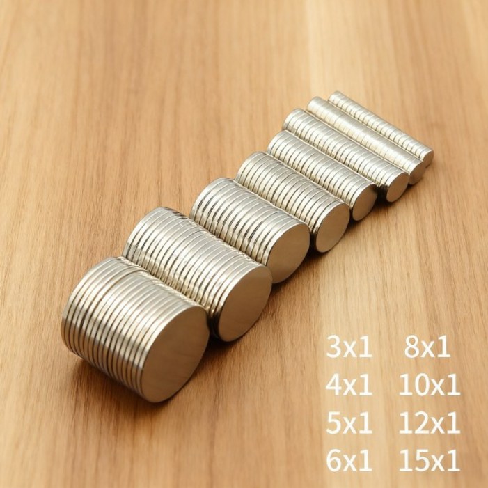 N35 초강력 네오디뮴 자석 원형 자석 NdfeB 강력 영구 자석 냉장고 자석 5/6/8/10/12/15x1mm