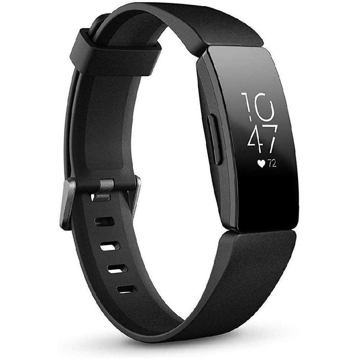 Fitbit Inspire HR 심박수 및 피트니스 트래커 프리 사이즈S L 밴드 포함 1개, 블랙심박수 Fitbit Inspire HR 심박수 및 피트니스 트래커 프리 사이즈S L 밴드 포함 1개, 블랙심박수