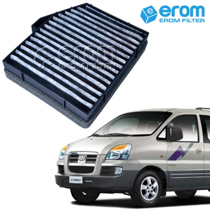 이롬필터 11 활성탄 자동차 에어컨필터 미세먼지,배기가스 차단 차량용 캐빈필터, 2개, 뉴 스타렉스 0407년 008C