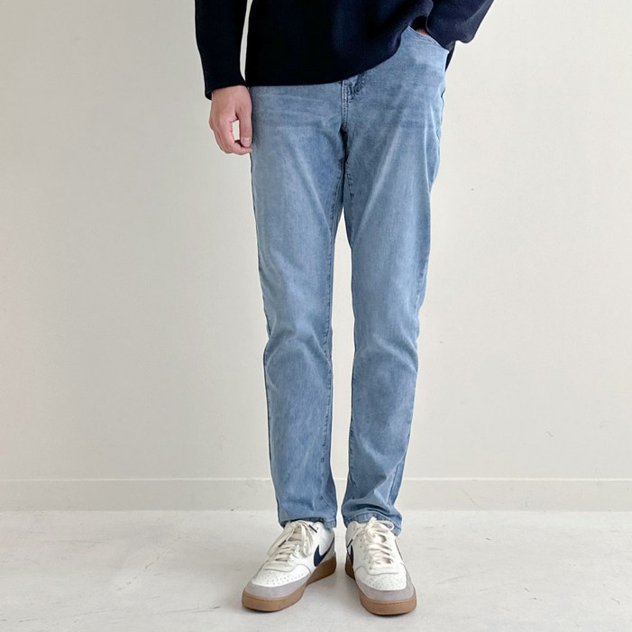 남성용 씬데님 일자핏 굿스판 청바지 허리스판 빅사이즈  데님 ~38사이즈