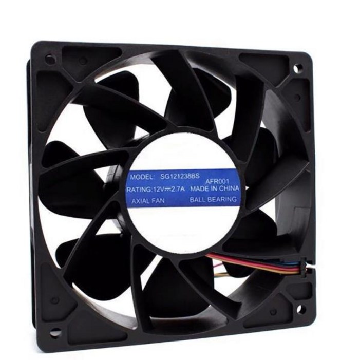 채굴 더블 볼 베어링 팬 폭력 팬 SG121238BS DC 12V 2.1A 6200RPM S7 S9 T9 L3 BTC ETH 120x120x38mm 채굴 더블 볼 베어링 팬 폭력 팬 SG121238BS DC 12V 2.1A 6200RPM S7 S9 T9 L3 BTC ETH 120x120x38mm
