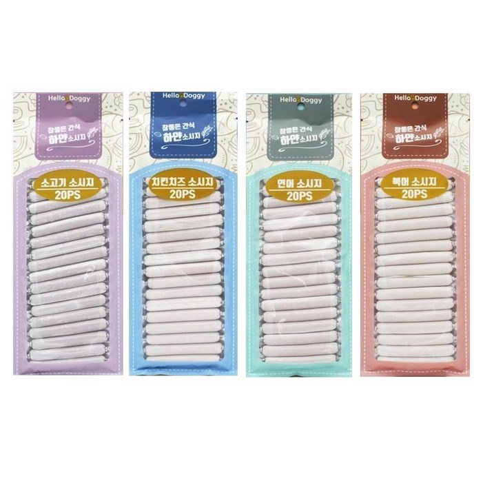 참좋은 간식 하얀소시지 20P 강아지 소세지 180g 소고기 치킨치즈 연어 북어, 치킨치즈, 180g, 1개
