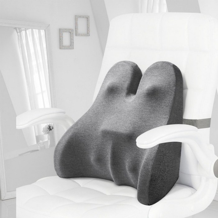 큐어백 의자허리받침 등받이쿠션 허리쿠션 수험색 직장인 학생