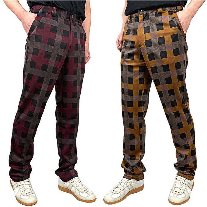 봄 가을 체크 골프바지 RPA 허리편한 골프웨어 아빠 중년 남성 바지 일자핏 스판