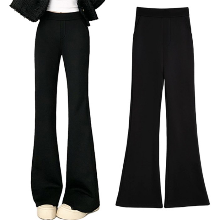 핑크셀럽 여성 밴딩 부츠컷 슬랙스 팬츠