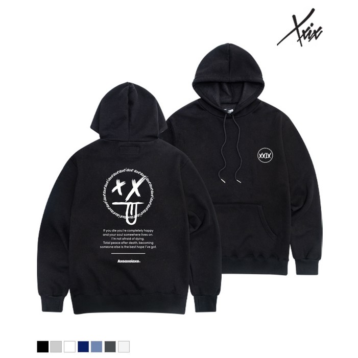 XXIX TEASE YA 기모 후드티 SSHXX5028 레터링 후드 티셔츠