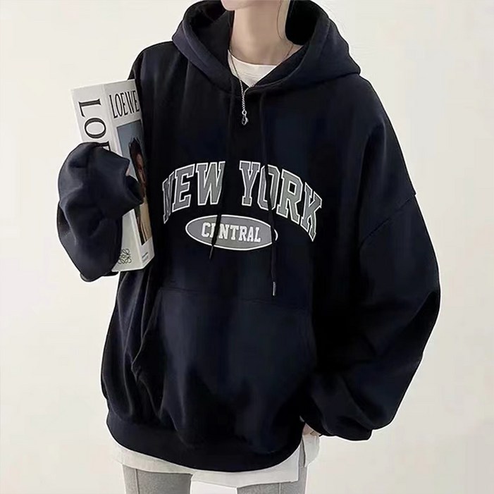 블랑루즈 뉴욕 시티뱅 루즈 데일리 후드 티셔츠